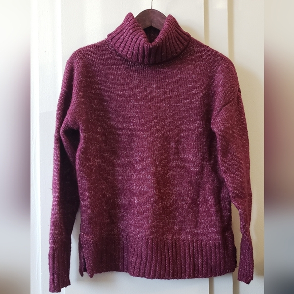Banana Republic Oversized Cozy Burgundy Turtleneck Sweater - Eco-friendly NWOT - Picture 1 of 2